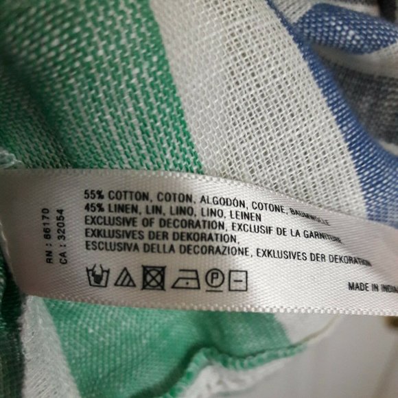 Anthropologie Mermaid Beach Tunic Top Striped Cotton Linen Blend Size Small - Picture 5 of 7